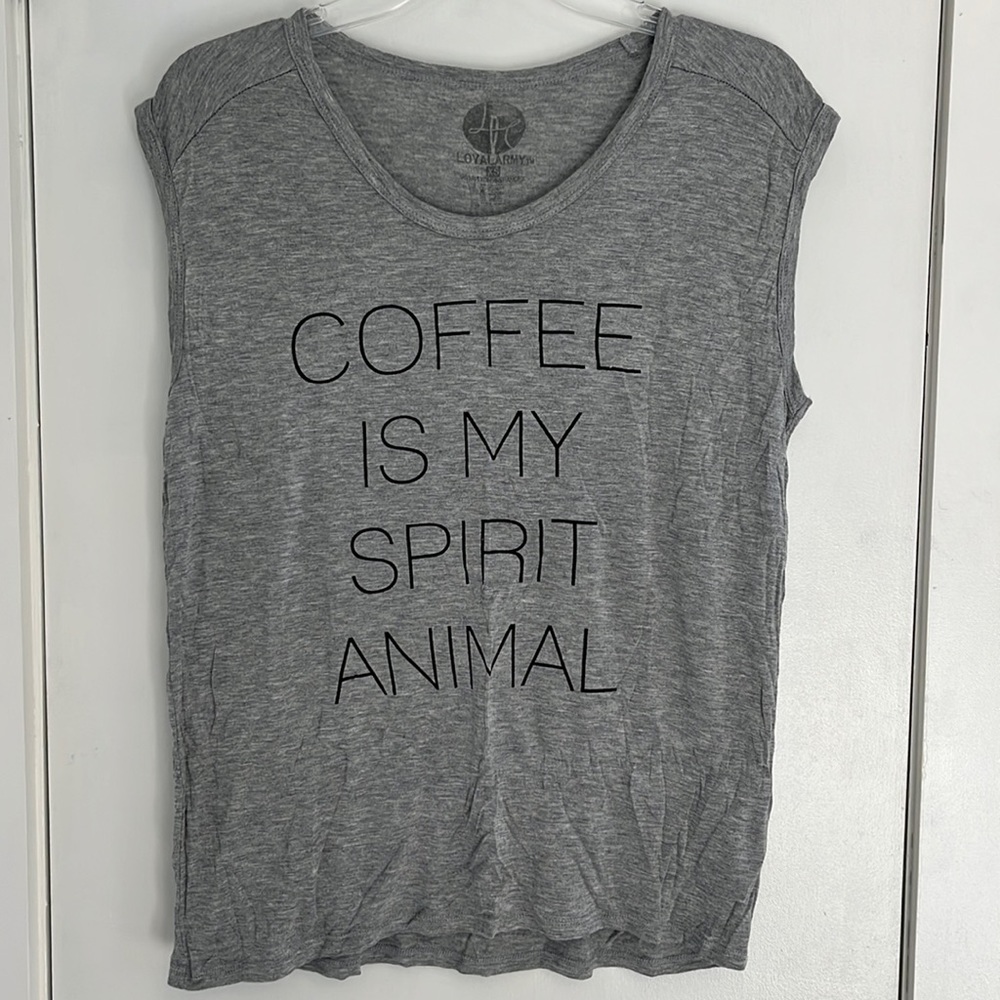 Loyal Army Scoop Neck Coffee Spirit Animal Super Soft Top